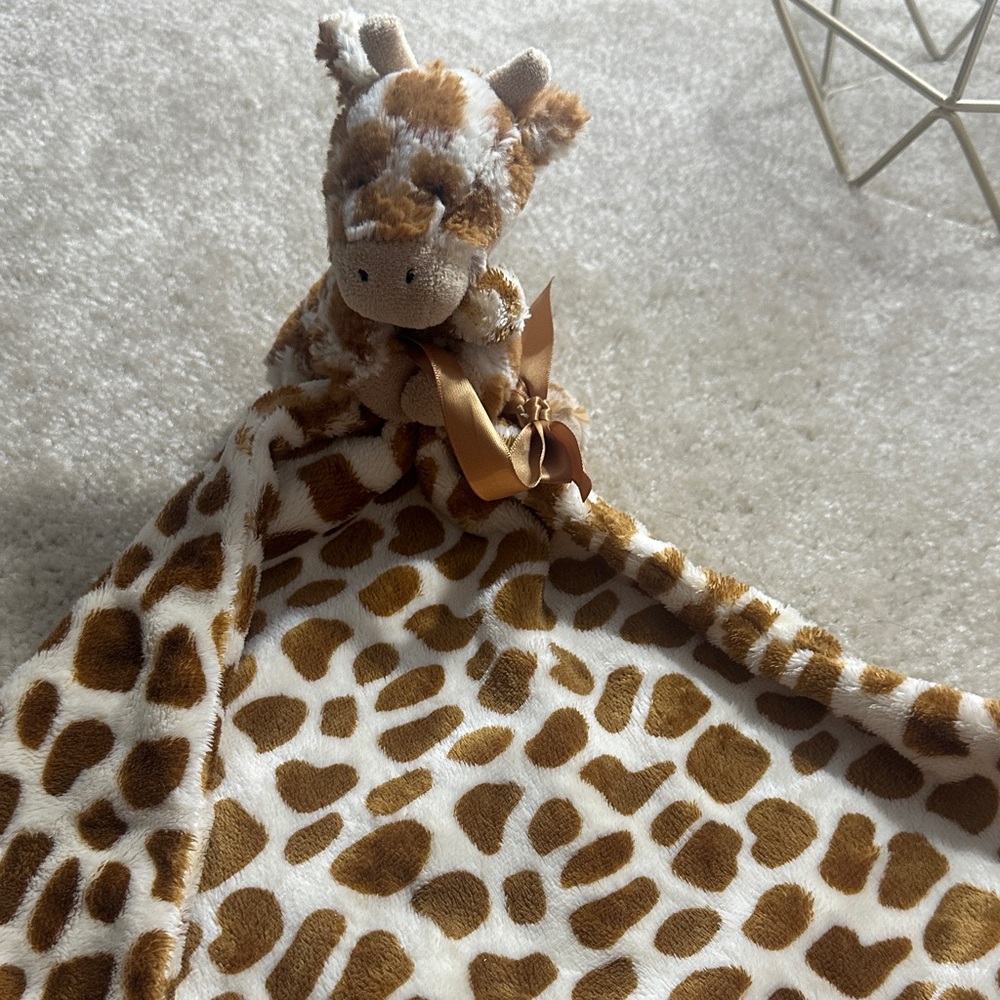 JellyCat Giraffe Print Baby Security Blanket